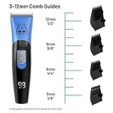 Masterclip Dog Clippers (Blue), Ultra Quiet; Professional Grooming Kit with Lightweight Cordless Trimmer. Rechargeable Showmate II Clipper Suitable for Dogs, Cats and Other Pet Hair (Blue) - Image 4