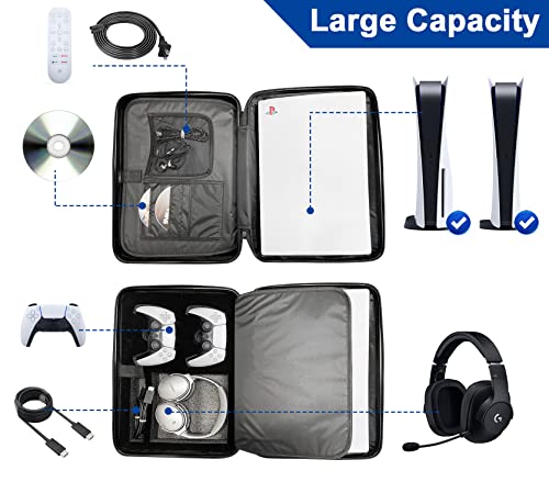 Ps5 Carrying Case, Compatible With Playstation 5 Console/Controllers/Headset/Games And Other Accessories - Protective Travel Case With Hard Shell & Customized Foam For Storage (Classic Ps1 Style) #TOP2