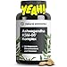 Produktbild natural elements Ashwagandha Komplex  600mg pro Tagesdosis  120 Kapseln  mit KSM-66, Zitronenverbene, Magnesium, Folsäure und Vitamin C, B6 und B12  hochdosiert & vegan  laborgeprüft