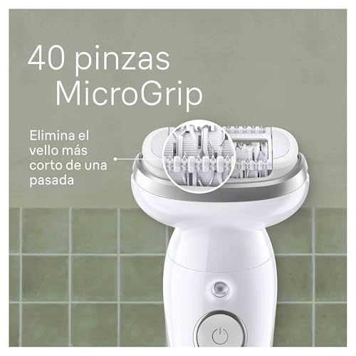Variante de Braun depiladora facial Silk-épil 9 Blanca/Plateada