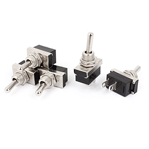 Uxcell Universal Dc 12V 25A Car On/Off 2 Position 2 Pin Toggle Switch 5 Pcs #TOP20