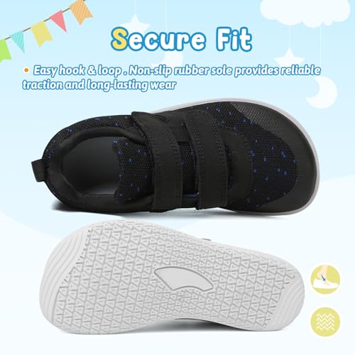LEDINEY Kids Shoes Boys Wide Toe Barefoot Tennis Shoes Girls Sneakers Minimalist Zero Drop Slip On Zapato para niños niñas Black by LEDINEY - Used condition - Image 5