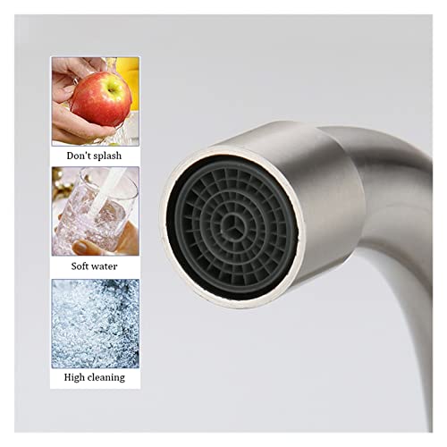 Grifo de lavabo pared giratorio de acero inoxidable mezclador A2 8
