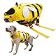 CAPASTEC Verstellbare Schwimmweste für Hunde in Bienenform zum Schwimmen und Bootfahren M Gelb