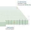 Best Price Mattress 2 Inch Ventilated Memory Foam Mattress Topper, Calming Green Tea Infusion, CertiPUR-US Certified, Twin