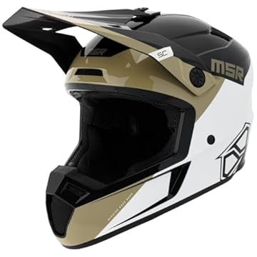 tan dirt bike helmet