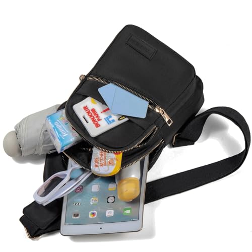 Bolso cruzado pequeño bandolera negro para mujer miniatura 7