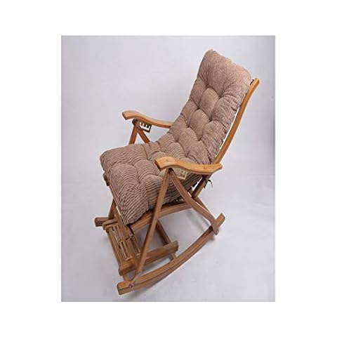 Yzzlh Chair Patio Cushion Chair Pads with Cordory Fabric,Patio High Back Lounger Patio Cushion Seat Back Indoor Outdoor Chaise Lounge Cushion Thicken Pad Armchair Rocking Chair (Brown,48 * 120cm) Cover