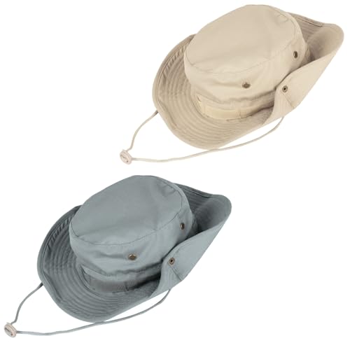 Image of Sun Hats for Men Women Bucket Hat UPF 50+ Boonie Hat Foldable UV Protection Hiking Beach Fishing Summer Safari