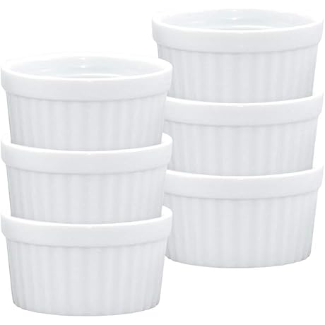 HIC Kitchen 3 oz Porcelain Souffle Ramekin Set