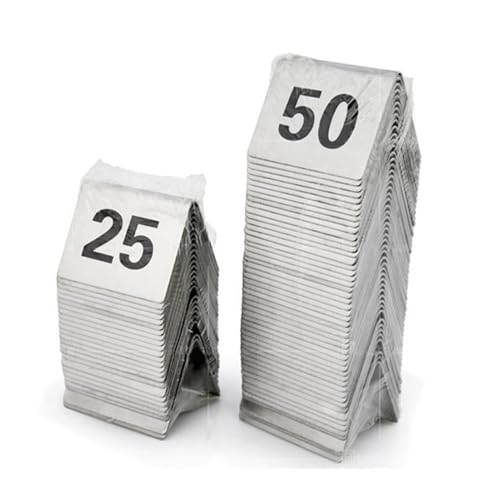 Numéro de table en acier inoxydable premium double face style tente pour grand événement