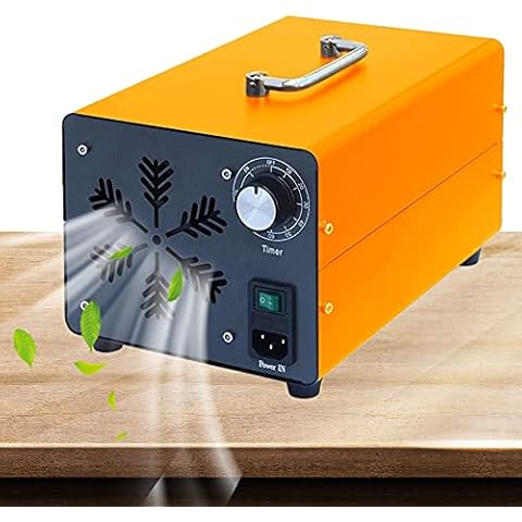 RDJSHOP Commercial Ozone Generator Industrial Ozone Sterilizer O3 Air Purifier Home Portable Deodorizer Sterilizer Machine with Timer, Plug in UK, for Office, Factory, Hotel, Ect,Orange-20000mg/h Cover