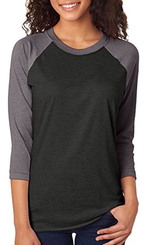 Vintage Royal Heather Tri-Blend 3/4 Raglan T-Shirt by Next Level Apparel