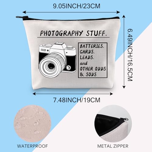 LEVLO Photographer Makeup Bag Photography Camera Accessories Stuff Bag Photography Lovers Gift Camera Cosmetic Bag (Photography Stuff 3UK) - Image 4