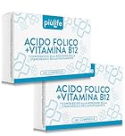 Acido Folico 400 μg Con B12 320 Compresse PiùLife, 1 Al Giorno, Folina Integratore Acido Folico E Vitamina B12, Energia Contro Stanchezza E Affaticamento, Mamma