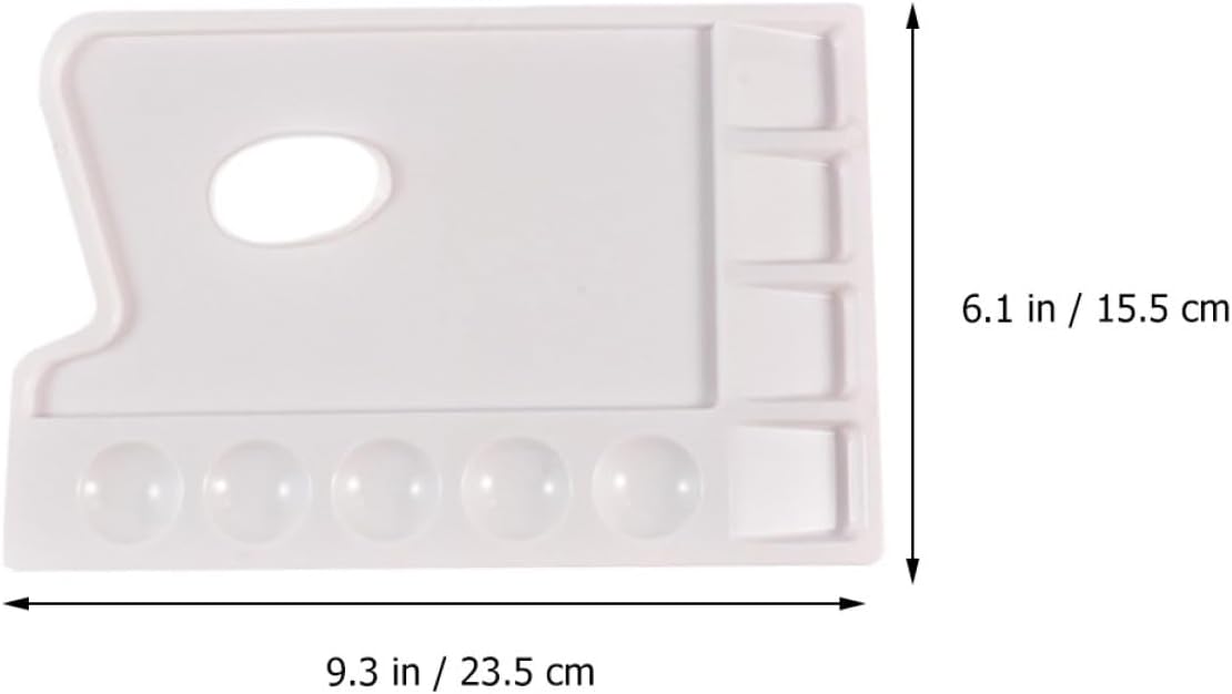 4Pcs Plastic Paint Trays for Drawing and Color Mixing, 9-Grid