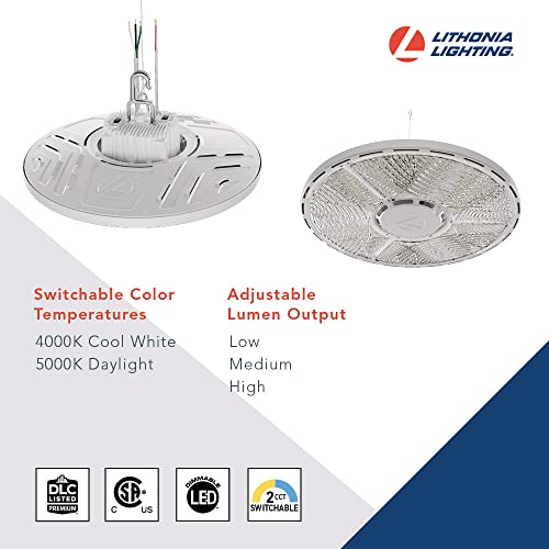 Image of Lithonia Lighting CPRB 24LM MVOLT 40K 80CRI DWH LED Round High Bay, Multi-Volt 120-277V, 15-Inch, 24000 Lumens, White