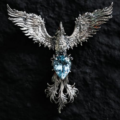 Pendentif phénix en argent symbole de renaissance et talisman unique - 3