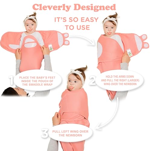 Image of Organic Zipper Swaddle Sleep Sacks - 3-Pack Swaddles for Newborns 0-3 Months, Adjustable & Breathable Infant Sleep Sack, Easy Diaper Change Swaddling Blanket for Baby Girls & Boys