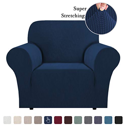Stretch Jacquard Stretch Sofa Slipcover 1 Piece Sofa Covers Chair Covers For Living Room Skid Resistance Sofa Cover Stylish Form Fitted Furniture Cover Couch Covers For Chair Navy Buy Online In
