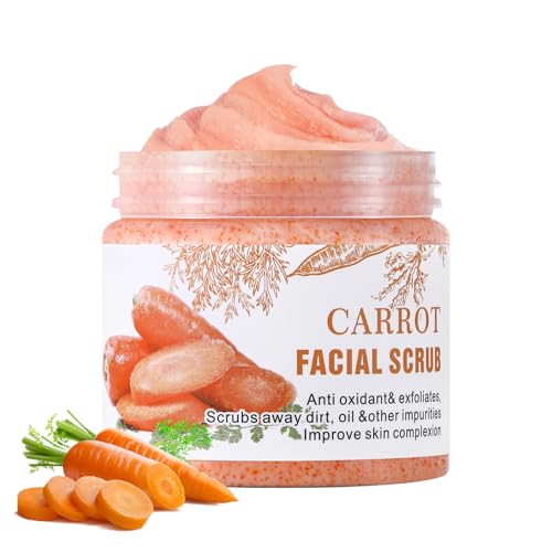 Carrots Cleansing Facial Scrub, Facial Exfoliating Scrub, Facial Scrubs for Women, Deep Cleansing Face Wash Cleanser for Women Men