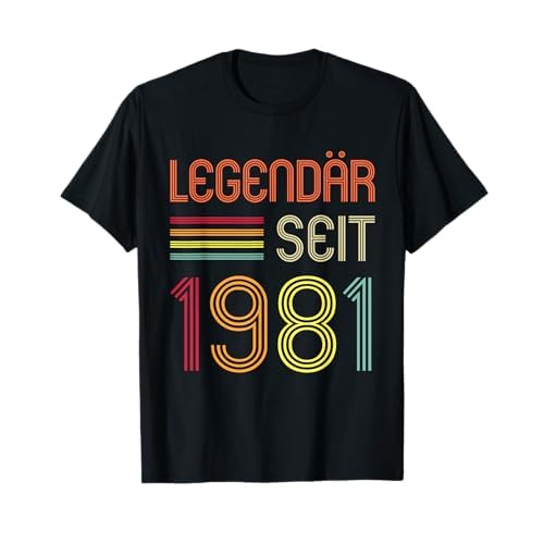 40. Geburtstag Legendär Seit 1981 Geschenk T-Shirt