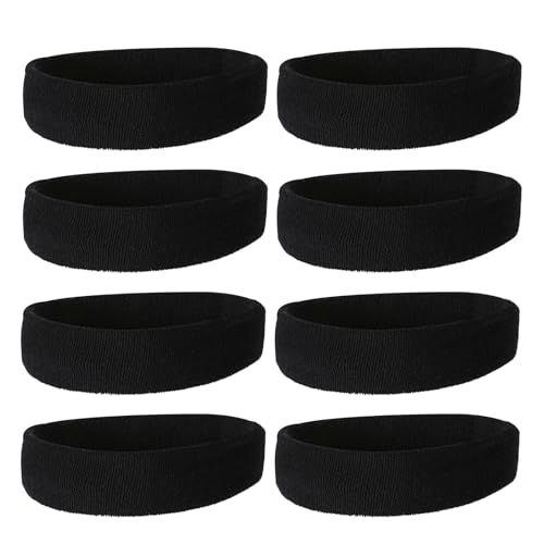 Diademas deportivas absorbentes transpirables negras para entrenamiento unisex