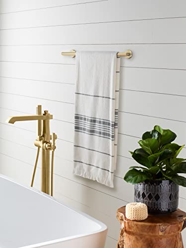 Image of Amerock Arrondi 18 inch Golden Champagne Towel Bar