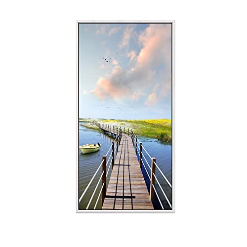 Kit Diamant Peinture par Numéro Fleuve Complet Grand Format 40x100cm Image en Strass