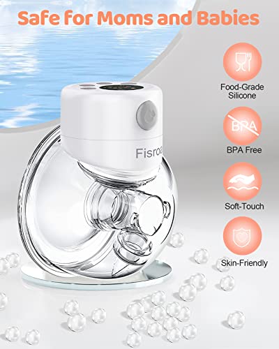 Breast Pump, Wearable Breast Pump Fisroa S12 Hands Free Breast Pump Electric Portable Breast Pump With 2 Modes & 9 Levels Low Noise, Lcd Display For Baby Feeding-27Mm #TOP5