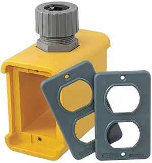 Replacement for Hubbell Wiring Device-Kellems Hbl3000 Portable Outlet Box, 2 Gangs, 1 in Hub