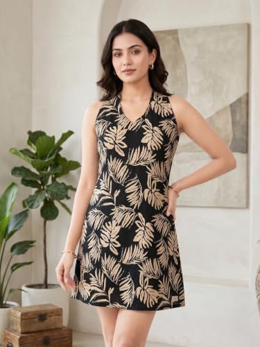 Image of Yash Gallery Women's Rayon & Cotton Cambric Zig-Zag Printed Regular Fit A-Line Kurta for Women