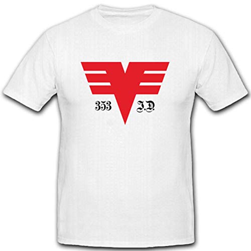 T-shirt 353 Infanterie Division Blanc XXXXL avec blason historique