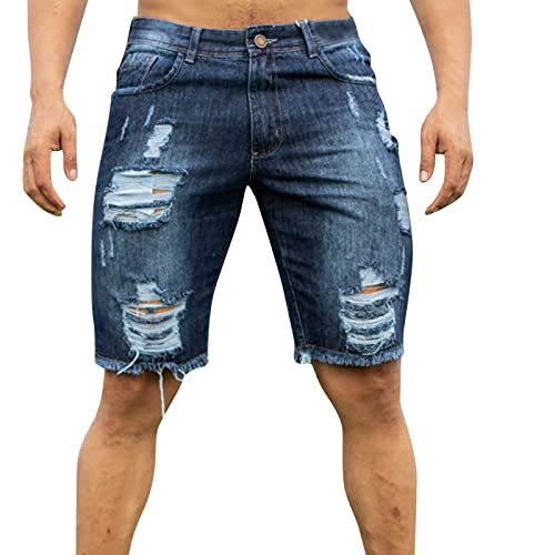 Generische Jeans Shorts Herren Sommer Kurze Hose Denim Stretch Lose Bermuda Hotpants Strandshorts