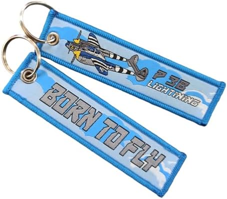 P38 Lightining Klasik Savaş Uçakları Serisi Born To Fly Motorcu Anahtarlığı, Atv, Utv, 4x4 Anahtarlığı Sırt Çantası ve Fermuar Aksesuarı 2 Li Paket (P 38 Lightining) - Görsel 1