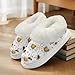 Cugasmaru Daisy Honey Bee Womens Slippers Memory Foam Size 8 Fleece Cozy Lightweight Non-Slip for Indoor Outdoor Use as Boot Slippers for Women House Shoe Winter Boot