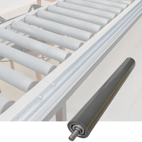 Trwała rolka przenośnika powlekanego poliuretanem, 60 x 600 mm, stal ocynkowana, zamiennik do obróbki drewna i przenośników grawitacyjnych, część wyposażenia magazynowego o dużej wytrzymałości