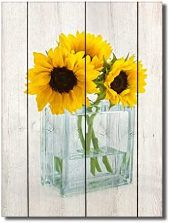 Sunflower Wall Decor with Frame for Living Room Bedroom Bathroom Dining Room and Office 12x16Inch Flowers Canvas Art Yellow Floral Picture Prints Decorations Artwork