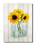 Sunflower Wall Decor with Frame for Living Room Bedroom Bathroom Dining Room and Office 12x16Inch Fl