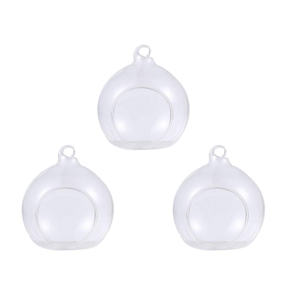 Veemoon Bola de Adornos Rellenables Transparentes de 3 Piezas Adorno de Esfera Rellenable de Plástico para El Árbol de Navidad Adornos de Árbol de Vacaciones Rellenables para La