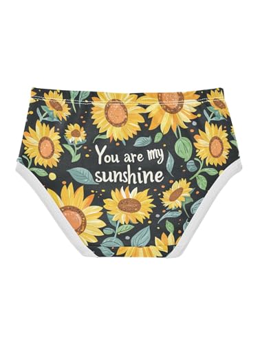 ZZKKO Cartoon Sunshine Sunflower Girls Underwear Toddler Panties for Girls Comfort Brief Size 2-8T2