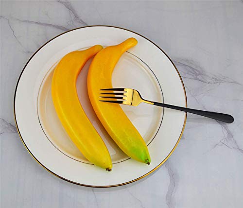 Image of Ulalaza 6Pcs Fake Banana Artificial Fruits Model Lifelike Simulation Yellow Bananas for Decoration Arrangements
