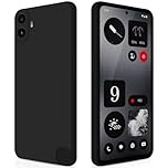 GiiYoon Case Compatible with Nothing CMF Phone 1, Silky-Soft Touch Full-Body Protective Phone Silicone Case, Shockproof Cover with Microfiber Lining, Black