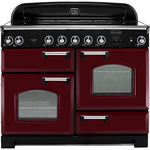 Rangemaster Classic CLA110EICY/C 110cm Electric Range Cooker with Induction Hob - Cranberry/Chrome - A/A Rated