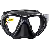 CRESSI Fiji Mask - Maschera Immersioni e Snorkeling, Nero/Nero, Taglia Unica, Unisex Adulto
