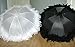 Wedding Second Line Umbrellas Handmade In New Orleans, Black and White or Cream, Medium or Large, Feather and Fringe Option