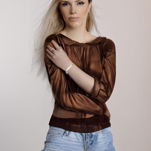 LinnaLove-Pre-engraved Simple Rolo chain Medical alert id bracelet for Women4