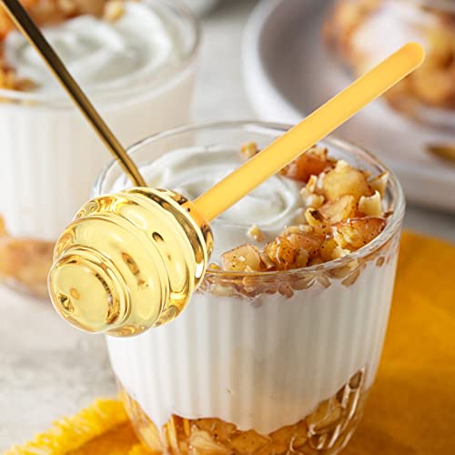 Bestonzon Glass Honeycomb Stick Long Handle Honey Dipper Sticks Honey Stirrer Juices Jam Stirrer Coffee Stir Sticks Reusable Stirring Rod #TOP7