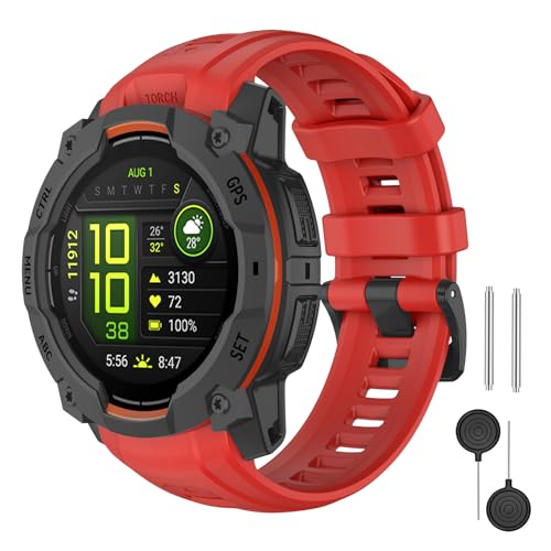 MYSNBKN �X�|�[�c�o���h Garmin Instinct 3 45 Watch�Ή� 22mm �\�t�g�V���R�� �h�� �����p�X�g���b�v Garmin Instinct 3 45mm �X�}�[�g�E�H�b�`�p