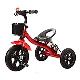 Children's Pedal Tricycle Steel Structure with Basketball, 2-in-1, Dreirad, 5 Farben, 71 x 48 x 58 cm (Farbe: Violett) (Rot)